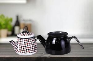 Forte Black Mini Model Emaye Çaydanlık