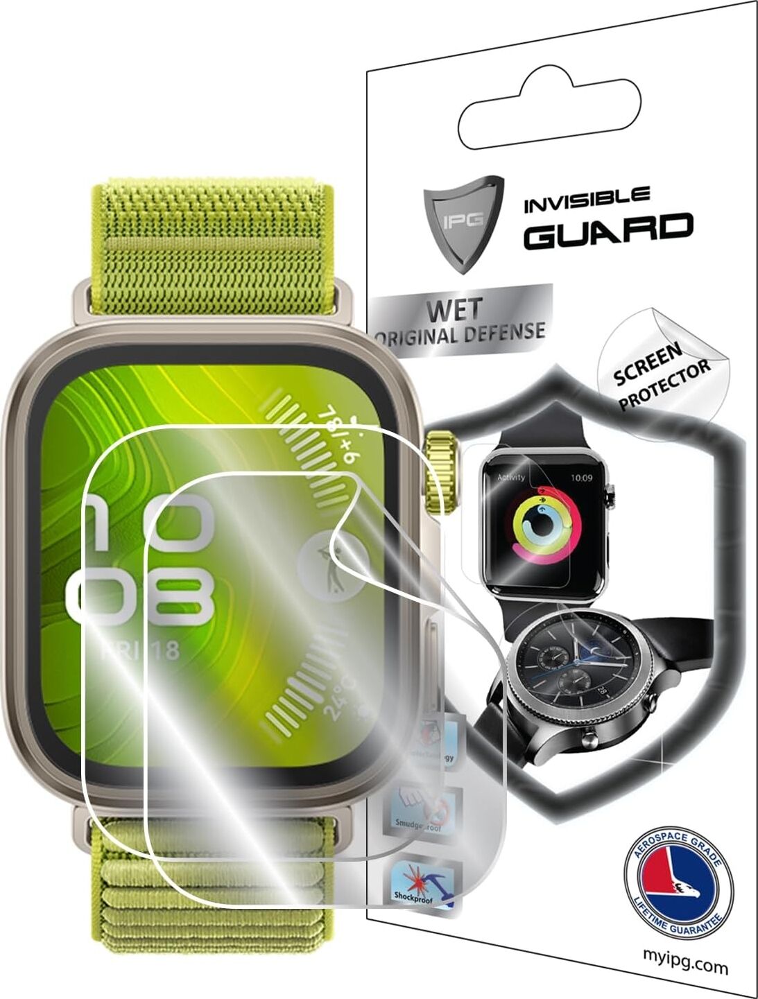 Watch Fit 4 Pro ile Uyumlu Ipg Hydrogel Ekran Koruyucu (2 Adet)