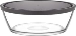 Vega Cam Saklama Kabı Tekli Ekstra Büyük 2370 ml Yuvarlak Gri Plastik Kapaklı