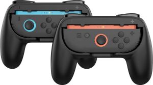 Dobe Fomıs Electronıcs Grips For Nintendo Switch2 Joy-Con, Left And Right Handle Grip For Switch2 Joy Cons Controller, 2 Pack (Black)