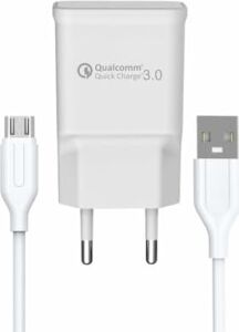 Yetty Fast Charger 3.0 A Qualcomm Adaptör + 1m Micro USB Kablo Beyaz YT-40M (Yerli Üretim)
