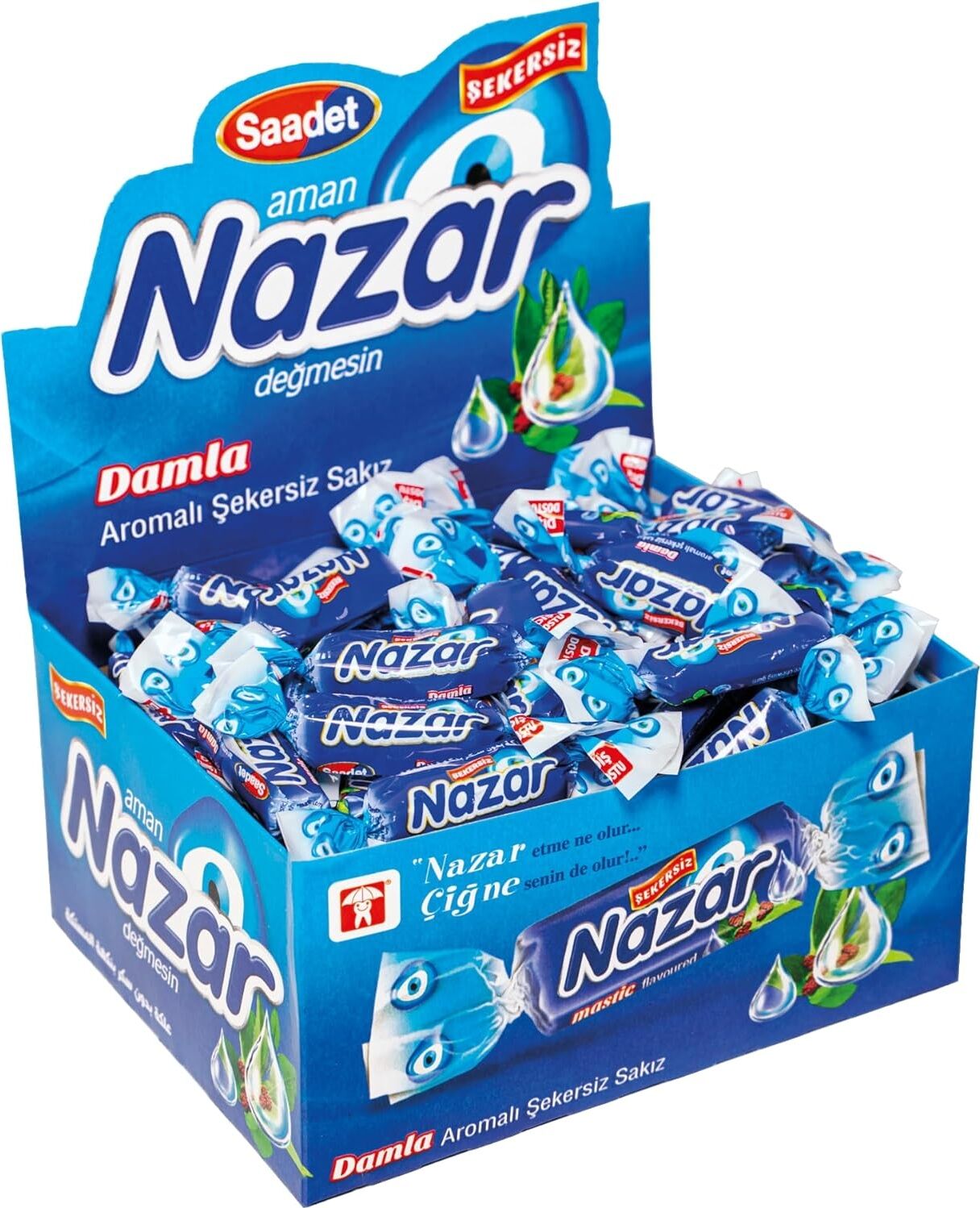 Şekersiz Nane Aromalı Sakız Damlaları 100 Adet
