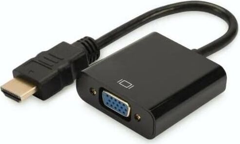 HDMI To VGA Kablo Çevirici Dönüştürücü Görüntü Siyah