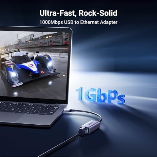 USB - Ethernet Adaptörü, Tak ve Çalıştır Ethernet Adaptörü, Alüminyum Kabuk, 1gbps Gigabit - USB 3.0 Ağ Dongle, Switch, Laptop, Macbook, Windows, Macos, Linux ile Uyumlu