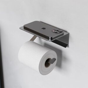 Zift Unique Paslanmaz Çelik Inox Tuvalet Kağıdı Askısı-Raflı ve Kendinden Yapışkanlı Tuvalet Kağıdı Wc Kağıt Asacağı