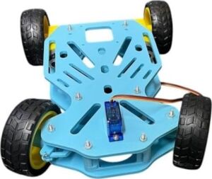 Arduino Uyumlu Ön Tekerleri Dönebilen 4WD Robot Araba Platform Kiti Seti Monte