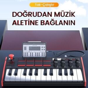 Lightning To Mıdı Usb-B iPad Uyumlu Müzik Enstrüman Kablosu