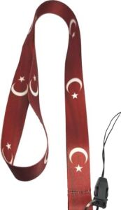 Şanlı Türk Bayrağı Boyun Ipi Telefon Askısı