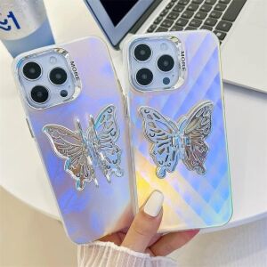 Galaxy A35 5g ile Uyumlu Kılıf  Standlı Kelebek Silikon Kılıf Desen 2