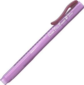 Clic Eraser 2 Sürgülü Kalem Silgi Şeffaf Gövdeli, Kırmızı