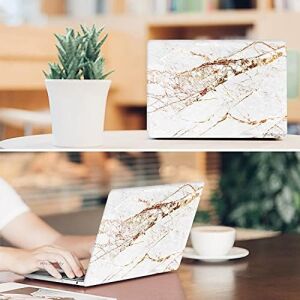 MacBook Air M1 Kılıf A2337 Uyumlu 13 Inç Mermer Desenli Hard Case A2179 A1932 Sert Koruyucu Kapak Sarı