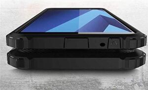 Galaxy A6 Plus 2018 ile Uyumlu Çift Katman Koruyucu Crash Military Tank Kılıf - Rose Gold