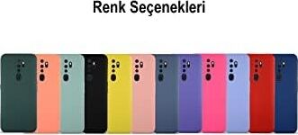 Oppo A5 2020 ile Uyumlu Kapak ile Uyumlu Içi Kadife Kamera Korumalı Lansman Silikon Kılıf - Siyah
