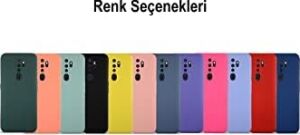 Oppo A5 2020 ile Uyumlu Kapak ile Uyumlu Içi Kadife Kamera Korumalı Lansman Silikon Kılıf - Siyah