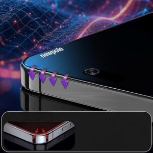 iPhone 16 Için Ekran Koruyucu Otomatik Hizalama Aparatlı Kolay Kurulum Kiti Toz Bırakmaz Parmak Izi Karşıtı Tam Kaplayan Hayalet Ekran Koruyucu Kırılmaz Cam