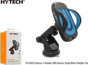 HY-XH25 Vantuz + Braketi 360 Derece Siyah-Mavi Telefon Tutucu