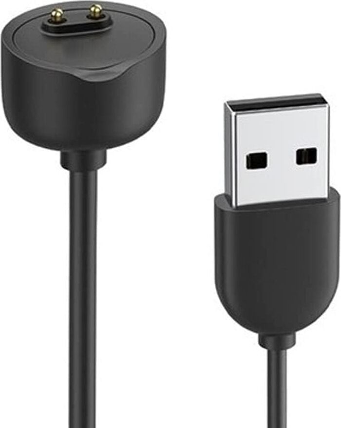 Xiaomi Mi Band 5 Ile Uyumlu Giyilebilir Akıllı Saat Şarj Kablosu Manyetik (Mi Band 5/6 / 7 / Amazfit Band 5 Ile Uyumlu) USB Şarj Aleti (Siyah)