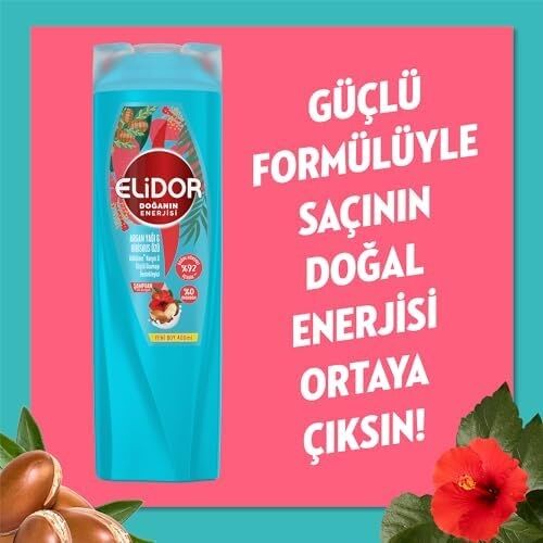 Doğanın Enerjisi Saç Bakım Şampuanı Argan Yağı & Hibiskus Özü Dökülme Karşıtı & Güçlü Uzamayı Destekleyici 400 ml