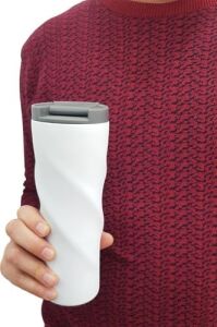 Komple 304 L Çelik Beyaz 500 ml Kahve Termos Mug CIN229BY