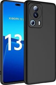 Xiaomi Mi 13 Lite ile Uyumlu Kılıf Kadife Iç Yüzeyli Silikon Mi 13 Lite ile Uyumlu Z-Mara Lansman Vieri Kılıf (Siyah)