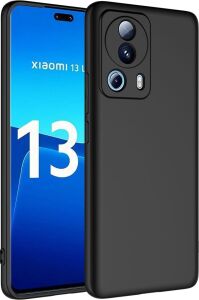 Xiaomi Mi 13 Lite ile Uyumlu Kılıf Kadife Iç Yüzeyli Silikon Mi 13 Lite ile Uyumlu Z-Mara Lansman Vieri Kılıf (Siyah)