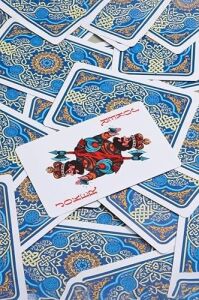 Mavi Pvc Plastik Su Geçirmez Iskambil Poker Oyun Kağıdı RD60MV