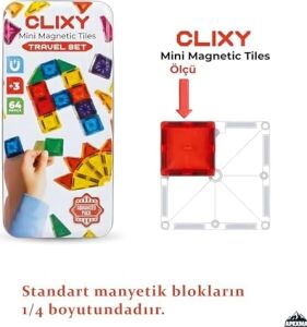 Oyuncak Eğitici Stem Manyetik Yapı Blokları 64 Parça – 3D Zeka Geliştirici Manyetik Karo Seti