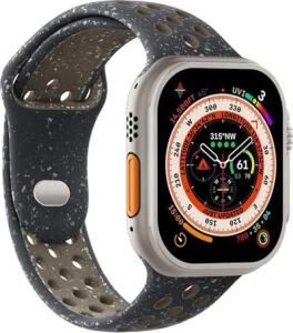 Apple Watch Series 8 45MM Için Kordon Flame Circle Siyah