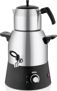 Sinbo Elektrikli Semaver - Musluklu Çay Makinesi - 3 Litre Çelik Su Kazanı