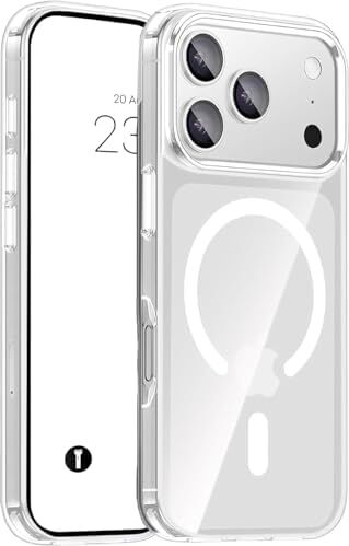 iPhone 17 Pro Max Magsafe Uyumlu Şeffaf Kılıf, Sararmaz Sert Mika Kristal Koruyucu Kapak