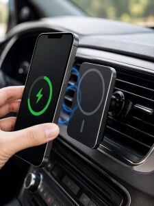 15W Magsafe Uyumlu Manyetik Araç Şarj Standı | Güçlü Mıknatıslı Telefon Tutucu