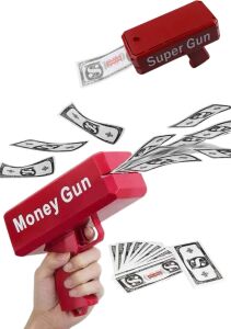 Para Dolar Atma Makinası Super Money Gun Para Saçma Fırlatma Tabancası