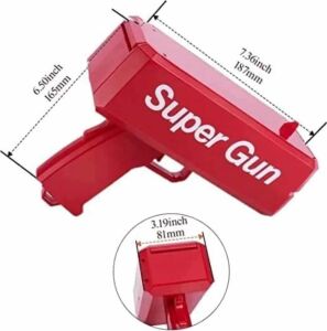 Para Dolar Atma Makinası Super Money Gun Para Saçma Fırlatma Tabancası