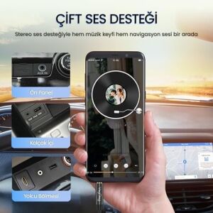 3.5mm Trrs Hi-Fi Aux Mikrofon ve Ses Kablosu 5 Metre