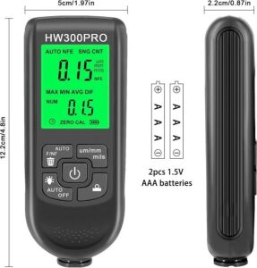 HW-300PRO Araba Boyası Film Otomatik Kalınlık Ölçer 0-2000UM Fe & Nfe Kaplama Kalınlık Test Cihazı M