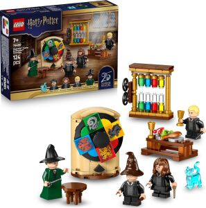 Hogwarts Şatosu: Seçmen Şapka Töreni 76460-7 Yaş ve Üzeri Çocuklar Için Potter, Hermoine ve Draco Minifigürleri Içeren Yaratıcı Oyuncak Yapım Seti, Hediye Fikri (124 Parça)