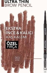 Tx Kaş Kalemi & Fırçası - Ultra Thin Brow Pencil - 003 Brown - 8690604572120 Tex Yeni Model Dese