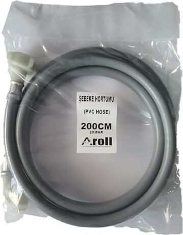 Aroll 2mt (200CM) Çamaşır Makinesi Hortumu - Bulaşık Makinesi Şebeke Hortumu - Temiz Su Giriş Hortumu- Su Bağlantı Hortumu – Sızdırmaz Yüksek Kaliteli Hortum - (1 Adet)