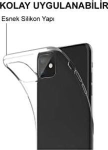 Apple iPhone Se 2020 ile Uyumlu Kapak 1mm Şeffaf Silikon Kılıf