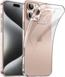 iPhone 16 Pro Şeffaf Kılıf, Kamera Korumalı Şeffaf Silikon Kılıf, Kamera Koruyuculu iPhone 16 Pro Transparent Kılıf