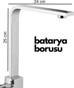 Krom Mutfak Evye Batarya Için Köşeli Su Borusu Paslanmaz ve Eca Uyumlu 25X25