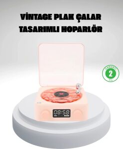 Gece Lambası Stereo Bluetooth Hoparlör Dijital Saat Su Dalgası Efektli 3-Ü-1 Cihaz