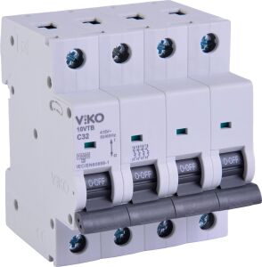 10VTB-4C32 Otomatik Sigorta 10KA C Tipi 4 Kutup 32A