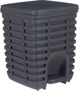 Palm Pedallı Çöp Kovası, Antrasit/gri, 9 Lt