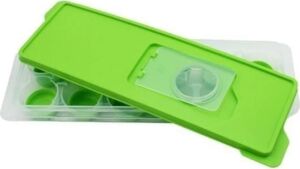 12LI Kapaklı Yapışmaz Silikon Tabanlı Plastik Küp Buz Kalıbı