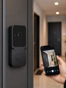 Kablosuz Akıllı Kapı Zili Gece Görüşlü Wi-Fi Güvenlik Kameralı Kapı Zili