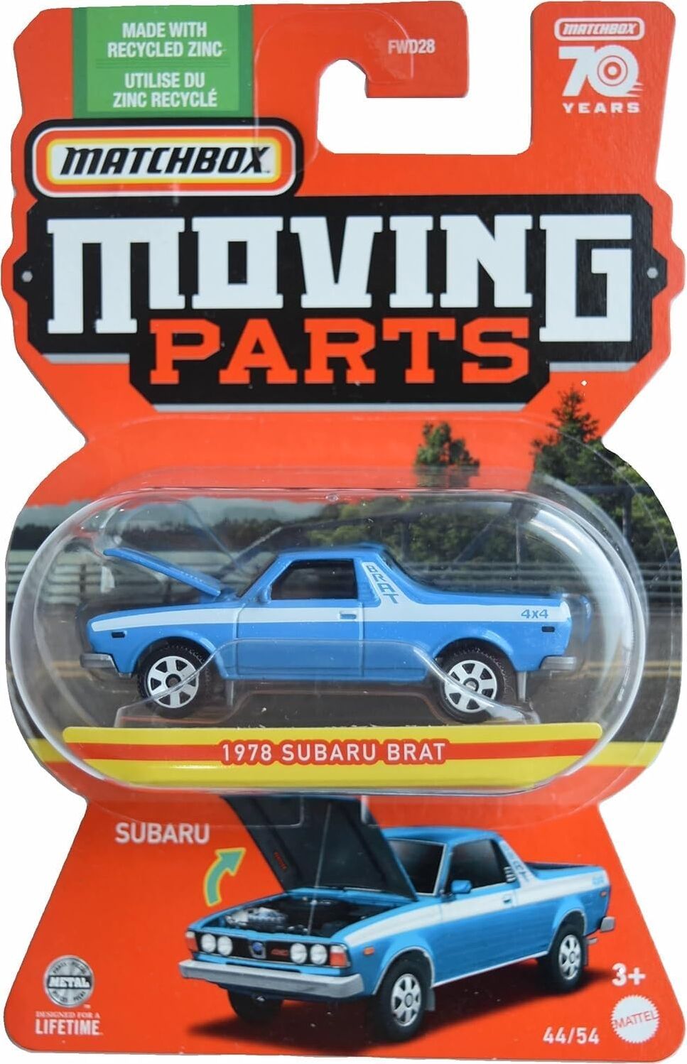 Kibrit Kutusu 1978 Subaru Brat, Hareketli Parçalar 44/54 70 Yıl