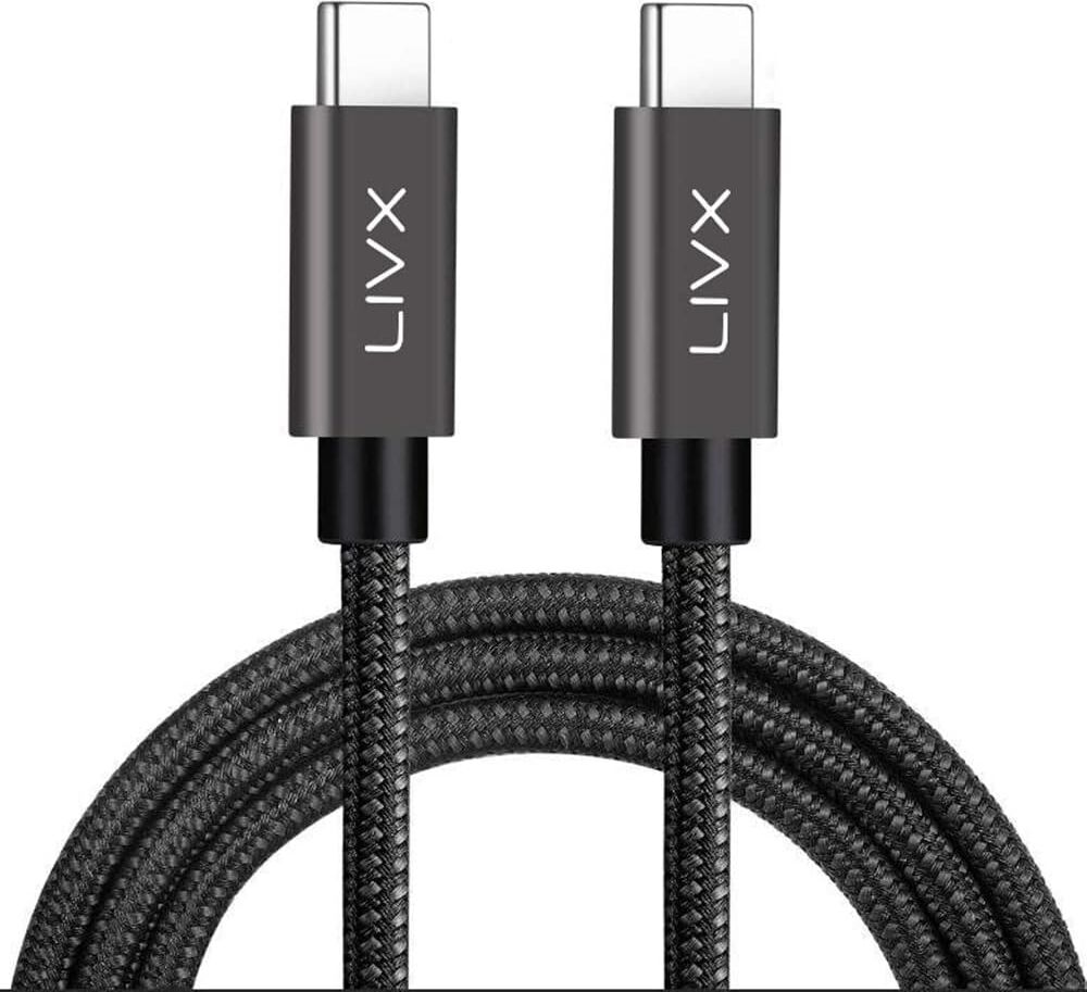 100W 5A Type C To Type C Pd 2.0 5 Gbps 25 cm Hızlı Şarj ve Data Kablosu Halat Örgülü Space Gray Tct-25