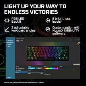 Hyperx Alloy Origins 60 Aqua Mekanik Oyun Klavyesi
