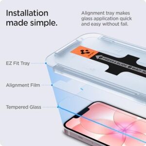 Apple iPhone 17E / 16E / 14 / 13 Pro / 13 Pro Cam Ekran Koruyucu Kolay Kurulum Glas.tr Ez Fit Slim Hd (2 Adet) - AGL03385